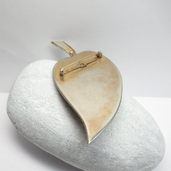 Vintage Woven leaf brooch - Picture 4 of 7